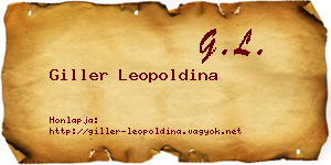 Giller Leopoldina névjegykártya
